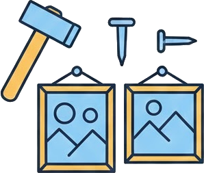 התקנת תמונות ופוסטרים