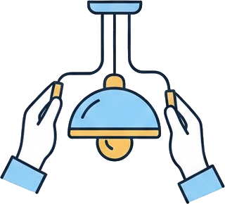 התקנת נברשת פשוטה